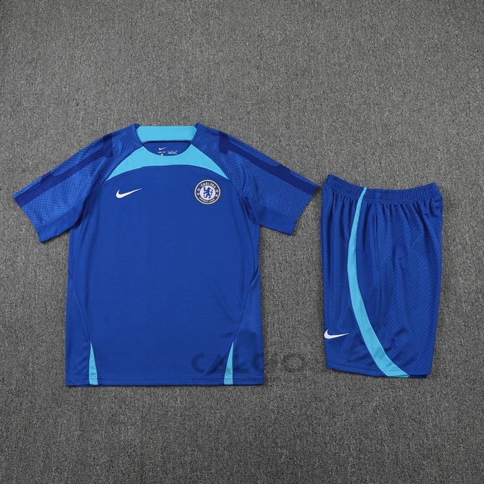 Tuta da Track Chelsea Manica Corta 2022-2023 Blu - Pantaloncini